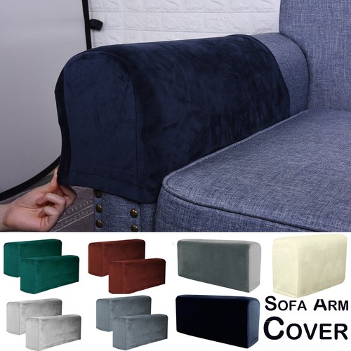Stretch sofa arm covers - 2x,